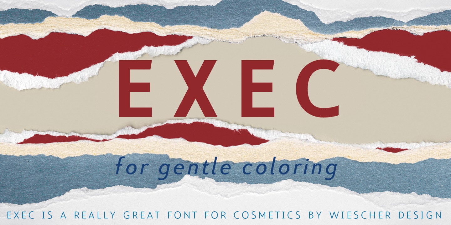 Exec SemiBold Italic Font preview